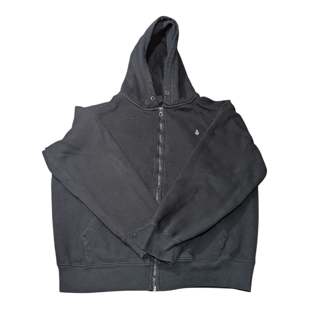 Volcom Black Hoodie Kids Size L Some Zipper Issues